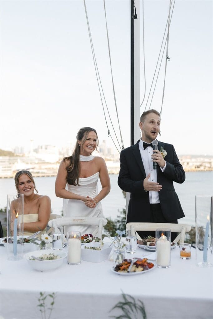 Seattle summer wedding reception at The Admiral's House