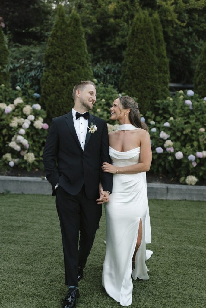 Bride and groom portraits at a historic Seattle Wedding Venue