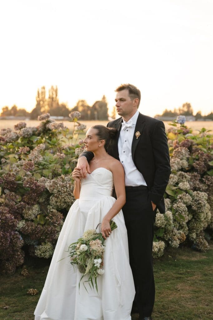 Santucci Farm bride and groom portraits for a summer wedding