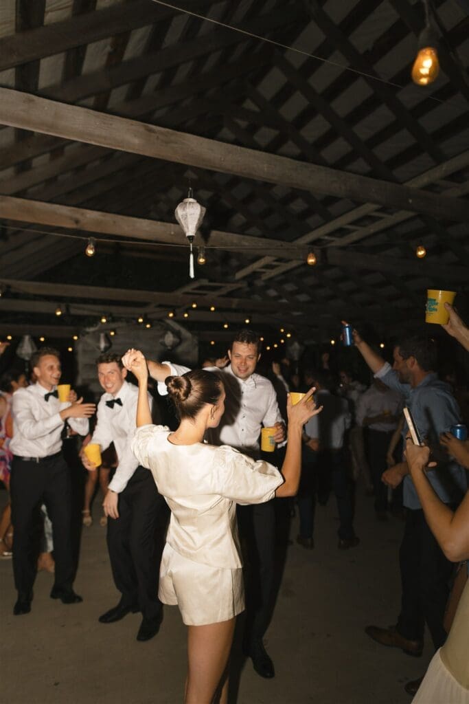 A summer Santucci Farm wedding reception