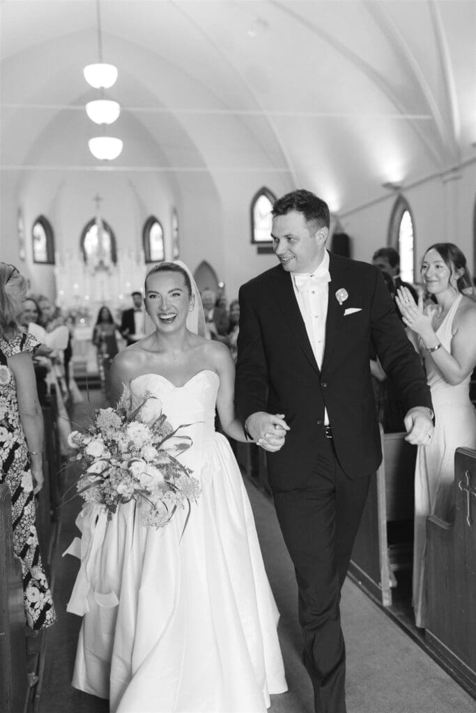 Sacred Heart Catholic Church wedding ceremony in La Conner, WA