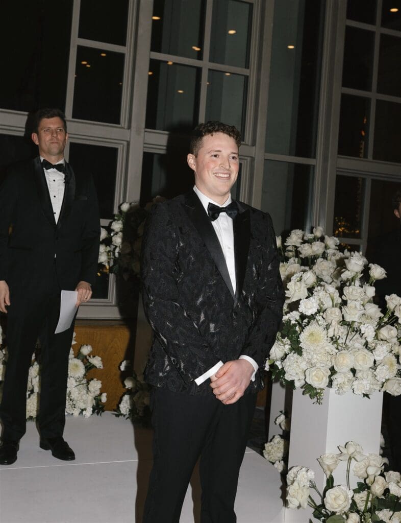 Luxury Fairmont Olympic Hotel wedding in winter