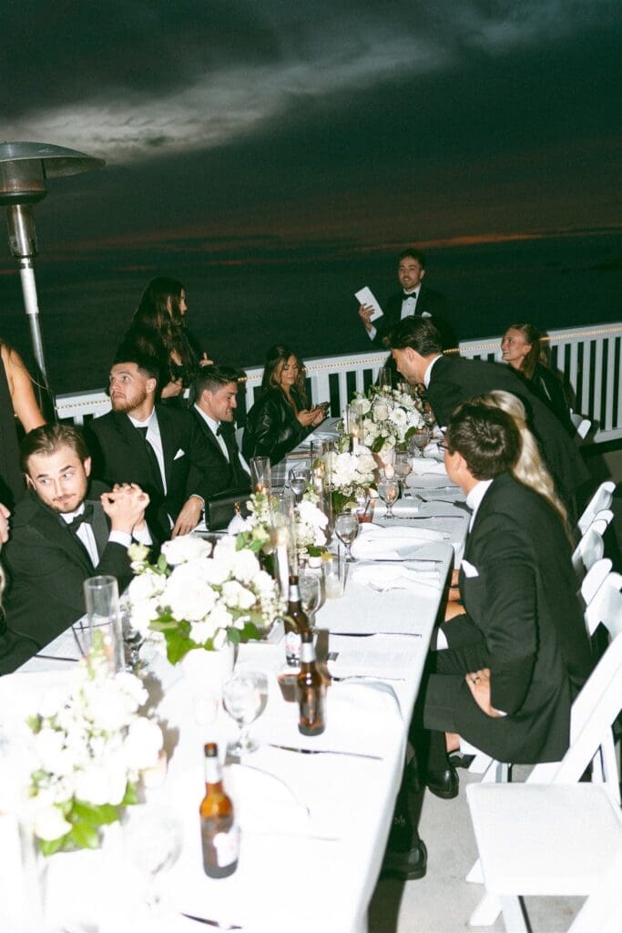 Southern California wedding reception captured on 35mm film