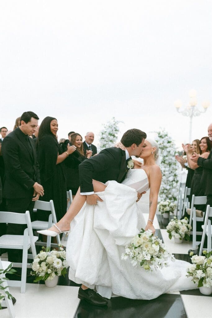 Black-tie Laguna Beach wedding ceremony