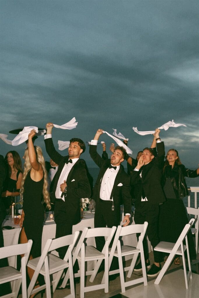 Southern California wedding reception captured on 35mm film