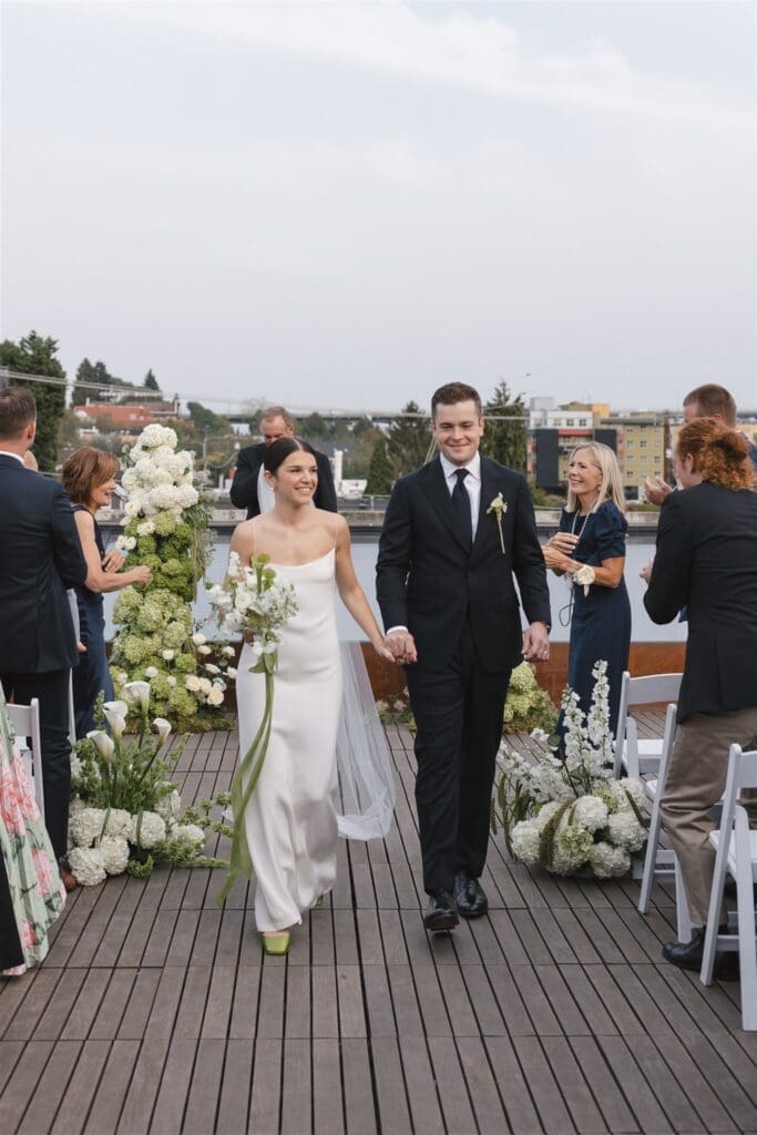 Fremont Foundry rooftop wedding ceremony in Seattle