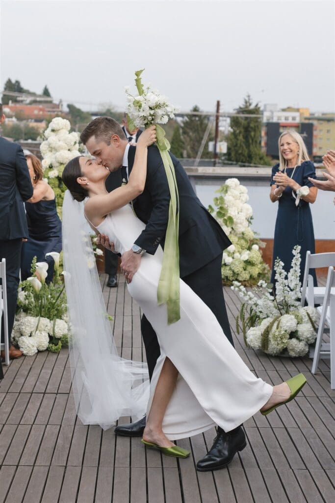 Fremont Foundry rooftop wedding ceremony in Seattle