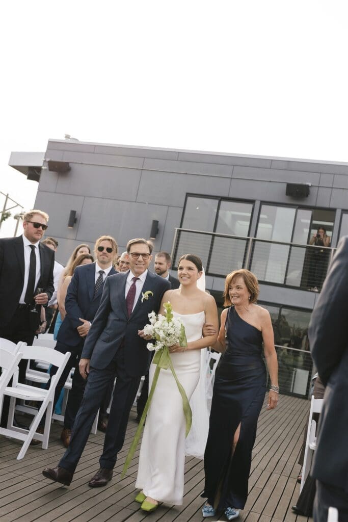 Fremont Foundry rooftop wedding ceremony in Seattle