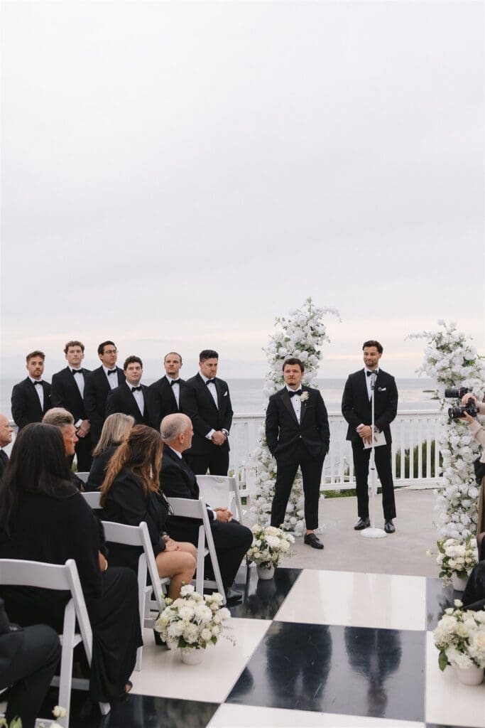 Black-tie Laguna Beach wedding ceremony