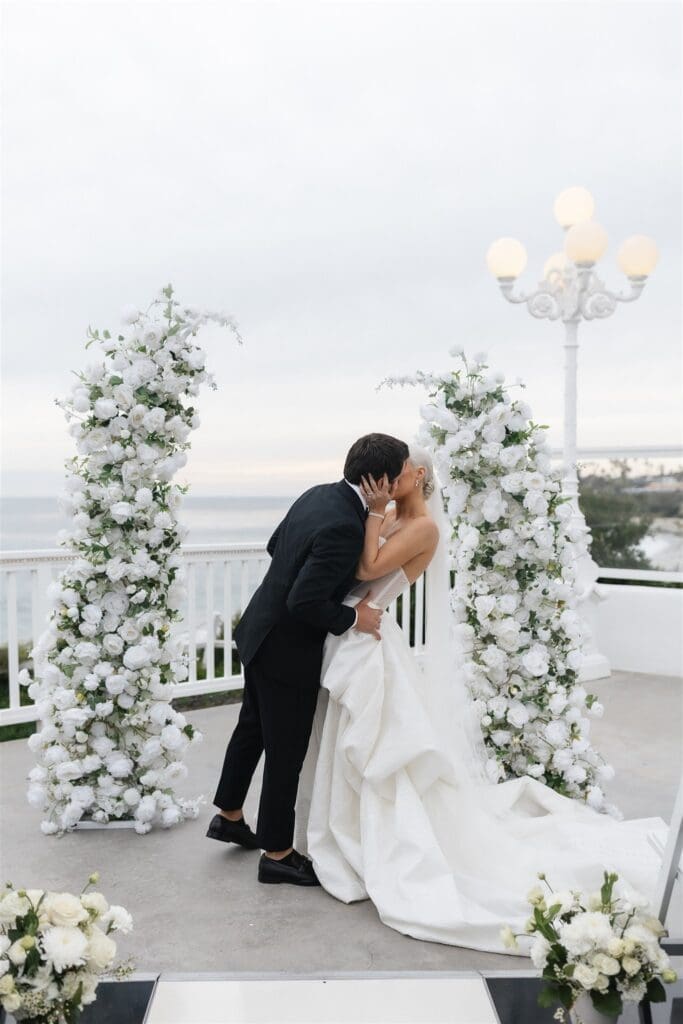 Black-tie Laguna Beach wedding ceremony