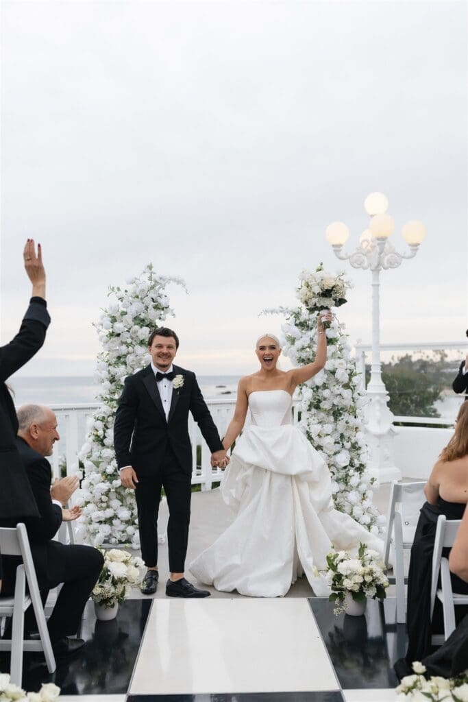 Black-tie Laguna Beach wedding ceremony