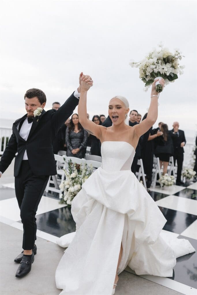 Black-tie Laguna Beach wedding ceremony