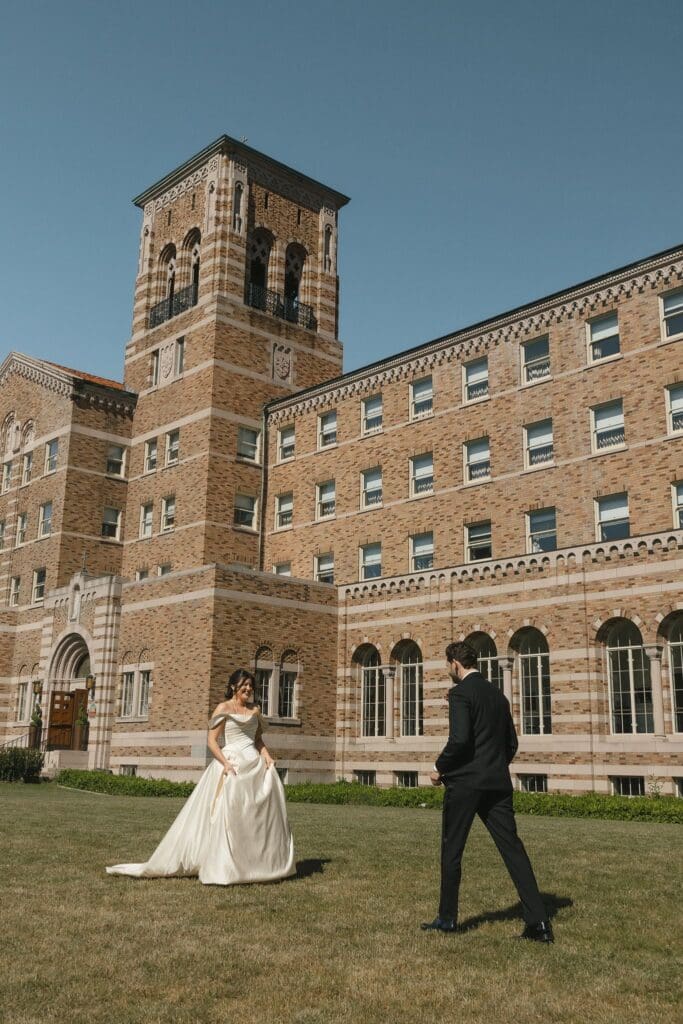 First look in front of The Lodge at St. Edward Park