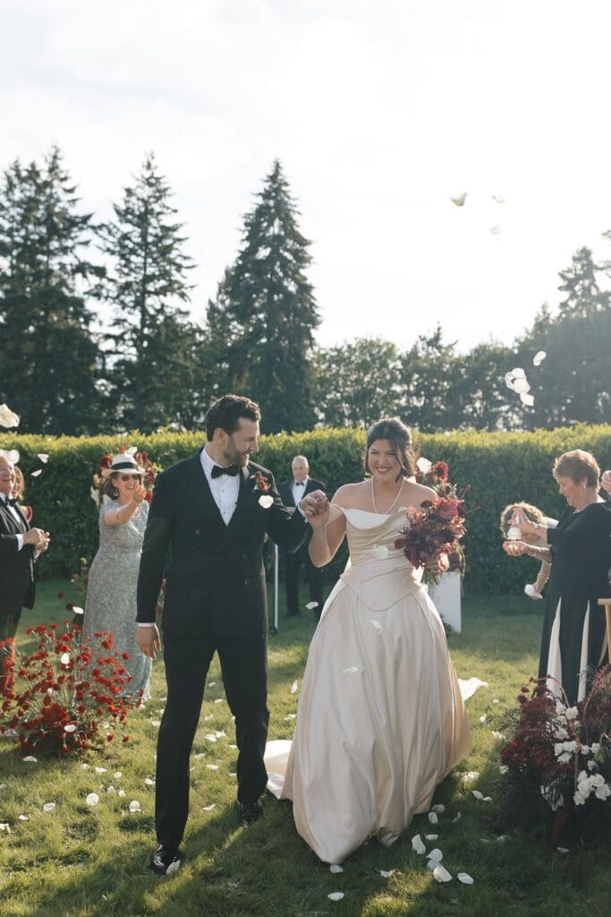 Wedding ceremony at The Lodge at St. Edward Park