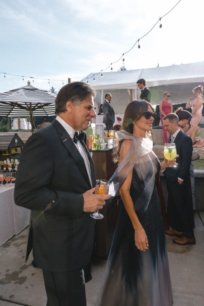 Cocktail hour at The Lodge at St. Edward Park